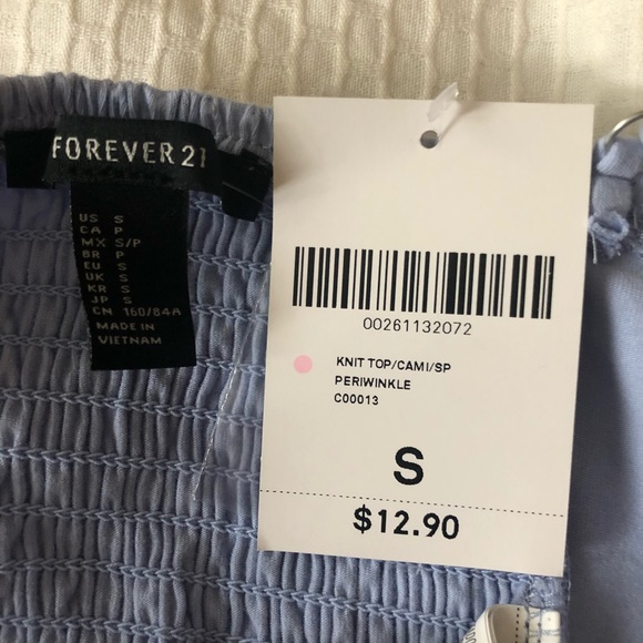 New Cropped Periwinkle Forever 21 Tank Top - Picture 5 of 6